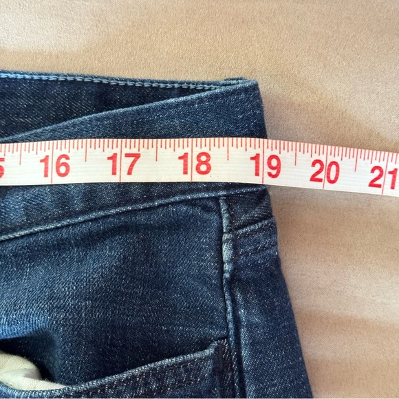 BANANA REPUBLIC. Blue Slim Boyfriend Jeans. Side 32. Unisex. Five Pocket… - Picture 10 of 11